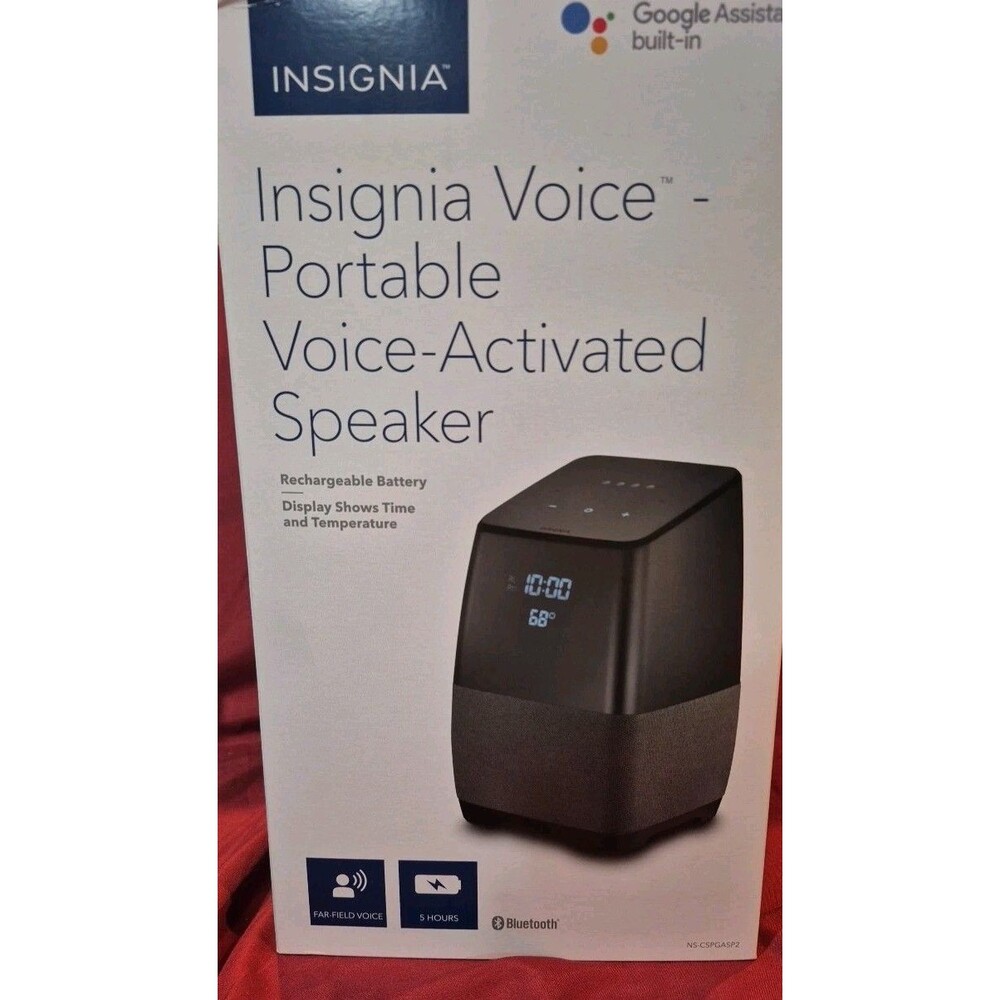 NEW Insignia Voice Smart Portable Bluetooth Speaker Google Assistant NS-CSPGASP2